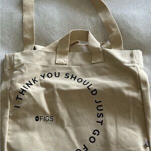 NWOT Limited Edition FIGS large canvas tote bag